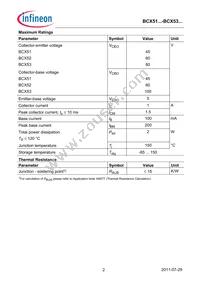 BCX5316E6327HTSA1 Datasheet Page 2