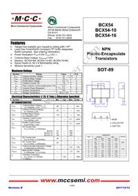 BCX54-10-TP Datasheet Cover