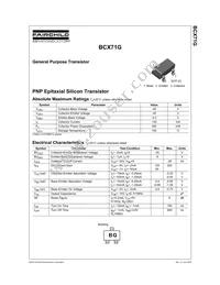 BCX71G Datasheet Cover