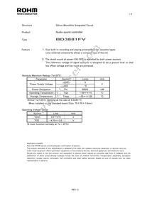 BD3881FV-E2 Datasheet Cover