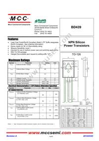 BD439-BP Datasheet Cover