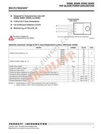 BD898-S Datasheet Cover