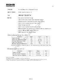 BD9766FV-E2 Datasheet Cover