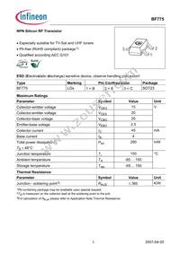 BF 775 E6327 Datasheet Cover