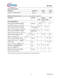 BF1005E6327HTSA1 Datasheet Page 2