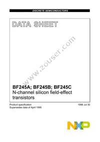 BF245A Datasheet Cover