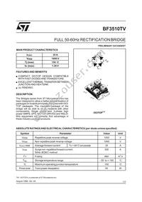 BF3510TV Datasheet Cover