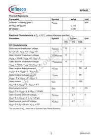 BF5020WH6327XTSA1 Datasheet Page 2