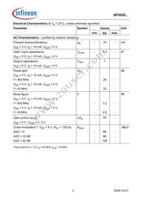 BF5020WH6327XTSA1 Datasheet Page 3