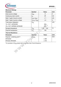 BF5030WH6327XTSA1 Datasheet Page 2