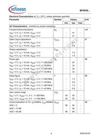 BF5030WH6327XTSA1 Datasheet Page 4