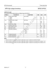 BF620 Datasheet Page 4