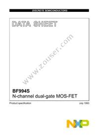 BF994S Datasheet Cover