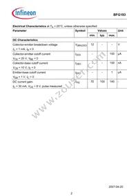 BFG 193 E6433 Datasheet Page 2