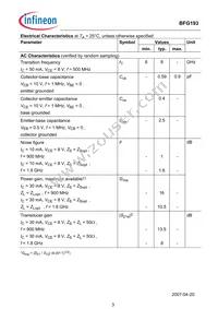 BFG 193 E6433 Datasheet Page 3