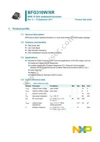 BFG310W/XR Datasheet Cover