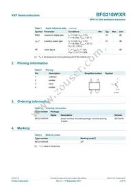 BFG310W/XR Datasheet Page 2