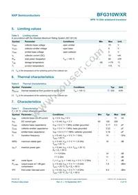 BFG310W/XR Datasheet Page 3