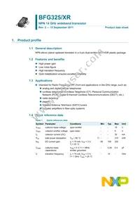 BFG325/XR Datasheet Cover