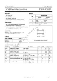 BFG590 Datasheet Page 2