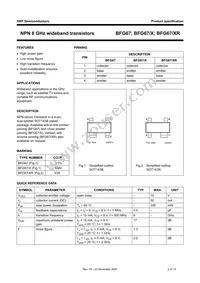 BFG67 Datasheet Page 2