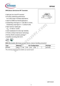 BFP 640 H6433 Datasheet Cover