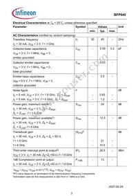 BFP 640 H6433 Datasheet Page 3