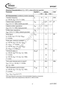 BFR 380T E6327 Datasheet Page 3