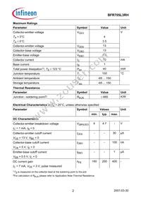 BFR 705L3RH E6327 Datasheet Page 2