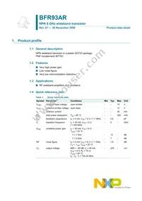 BFR93AR Datasheet Cover