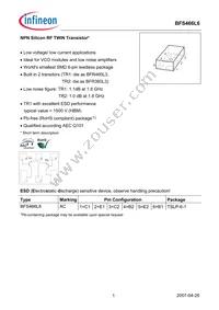 BFS 466L6 E6327 Datasheet Cover