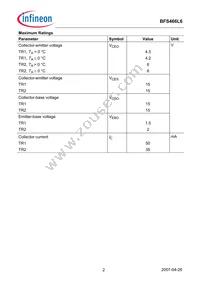 BFS 466L6 E6327 Datasheet Page 2