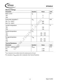 BFS 469L6 E6327 Datasheet Page 2