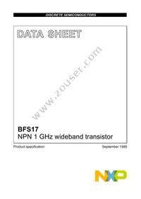 BFS17 Datasheet Cover