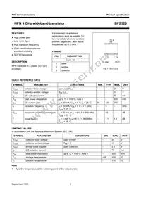 BFS520 Datasheet Page 2