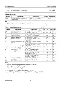 BFS520 Datasheet Page 3