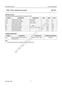 BFT92 Datasheet Page 3