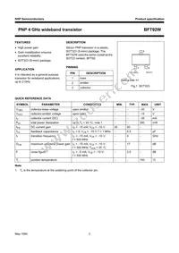 BFT92W Datasheet Page 2