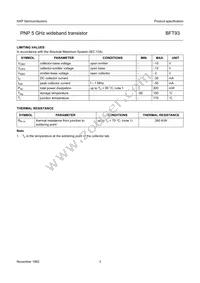 BFT93 Datasheet Page 3