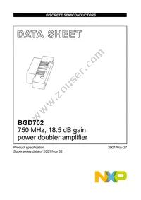 BGD702/09 Datasheet Cover