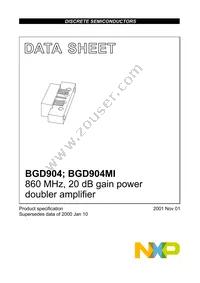 BGD904 Datasheet Cover