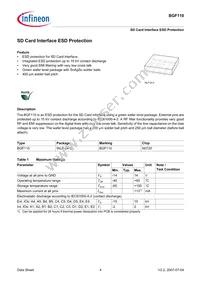 BGF110E6327XT Datasheet Page 4