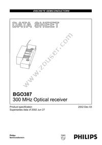 BGO387 Datasheet Cover