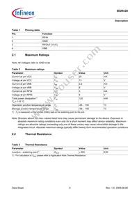 BGR420H6327XTSA1 Datasheet Page 5