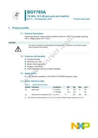 BGY785A Datasheet Cover