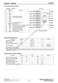 BH2226FV-FE2 Datasheet Page 2