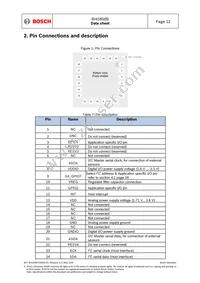 BHI160 Datasheet Page 12