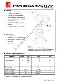 BL-HBXJXGX32L Datasheet Cover