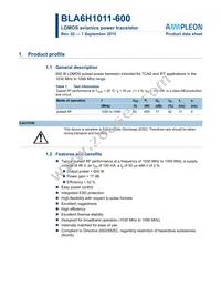 BLA6H1011-600 Datasheet Cover