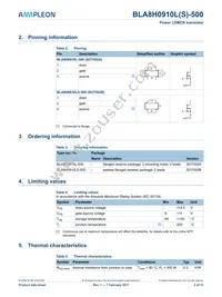 BLA8H0910L-500U Datasheet Page 2